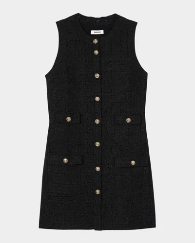 SANDRO PIPPA TWEED MINI DRESS