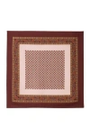 Sandro Placed Print Silk Bandana Scarf In Brown