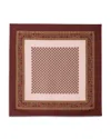 Sandro Placed Print Silk Bandana Scarf In Brown
