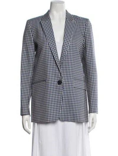 Pre-owned Sandro Plaid Print Blazer