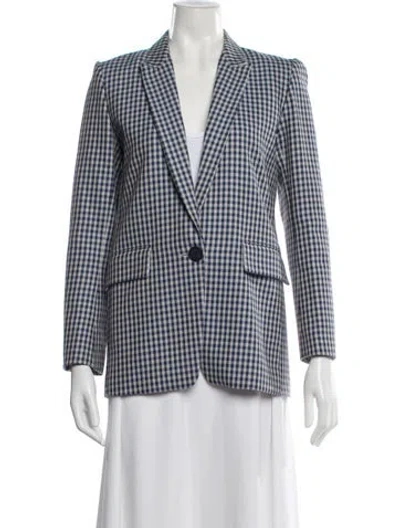 Pre-owned Sandro Plaid Print Blazer
