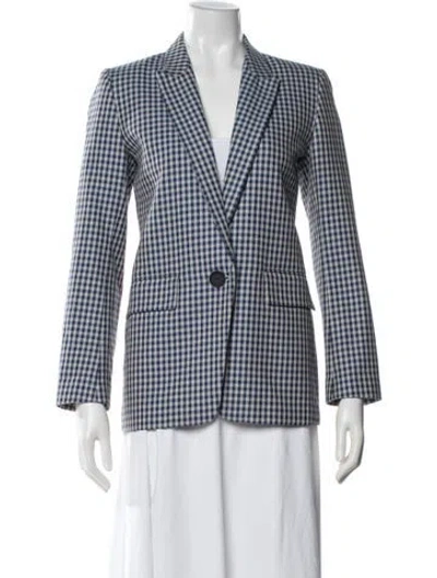 Pre-owned Sandro Plaid Print Blazer