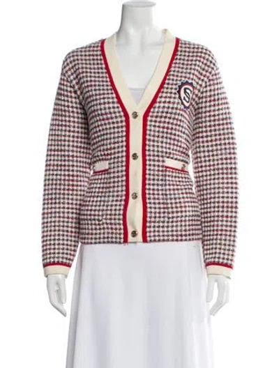 Pre-owned Sandro Plaid Print Evening Jacket In Neutral