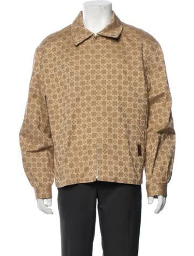 Pre-owned Sandro Plaid Print Jacket In Neutrals