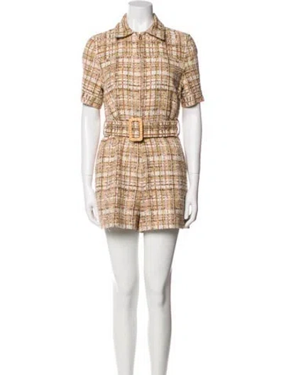 Pre-owned Sandro Plaid Print Mini Dress In Multi