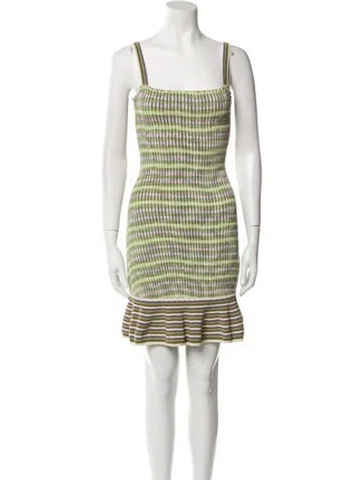 Pre-owned Sandro Plaid Print Mini Dress In Multi