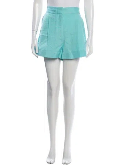 Pre-owned Sandro Plaid Print Mini Shorts In Pink