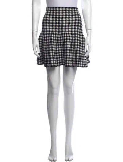 Pre-owned Sandro Plaid Print Mini Skirt In Multi
