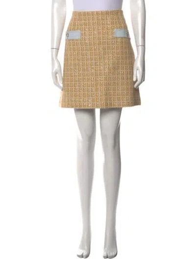 Pre-owned Sandro Plaid Print Mini Skirt W/ Tags