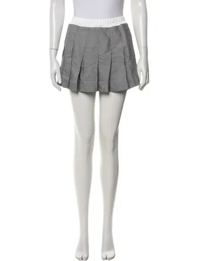 Pre-owned Sandro Plaid Print Mini Skirt W/ Tags In Blue