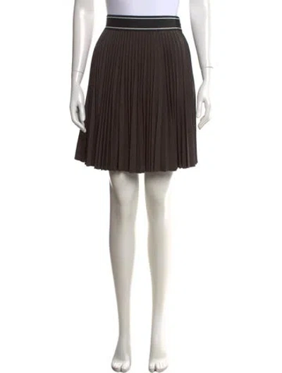 Pre-owned Sandro Plaid Print Mini Skirt W/ Tags In Brown