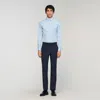 Sandro Plain Shirt In Blue