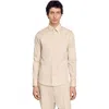 Sandro Long Sleeve Button Front Shirt In Oats