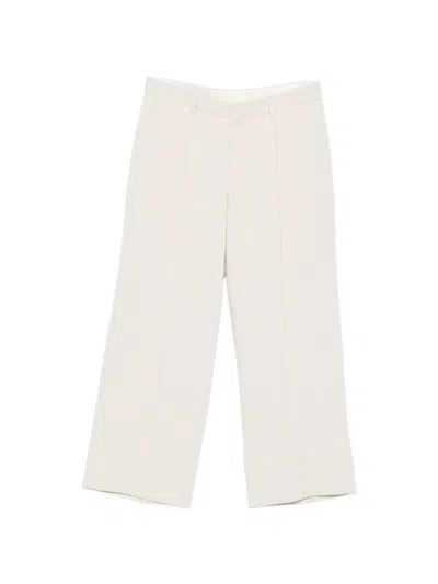 Sandro Pleat-detail Wide-leg Trousers In Neutral