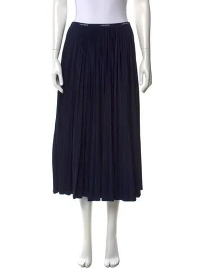 Pre-owned Sandro Pleated Accents Midi Length Skirt In Black