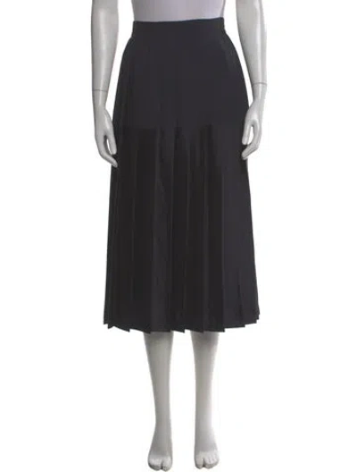 Pre-owned Sandro Pleated Accents Midi Length Skirt W/ Tags In Gray