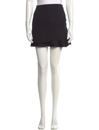 Pre-owned Sandro Pleated Accents Mini Skirt In Black