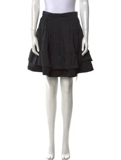 Pre-owned Sandro Pleated Accents Mini Skirt In Black