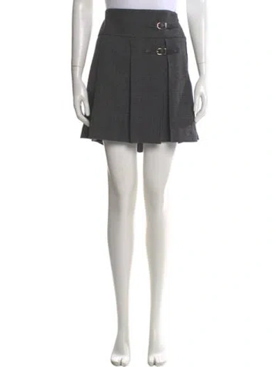 Pre-owned Sandro Pleated Accents Mini Skirt In Black