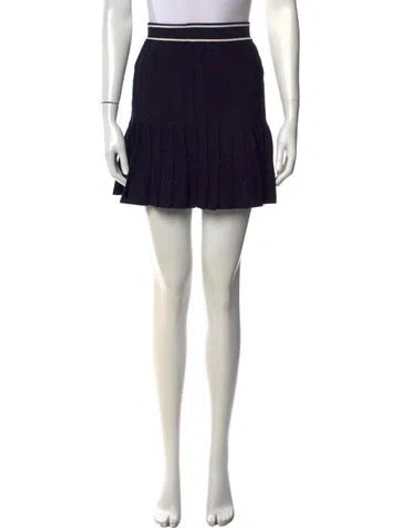 Pre-owned Sandro Pleated Accents Mini Skirt In Black
