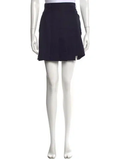Pre-owned Sandro Pleated Accents Mini Skirt In Black