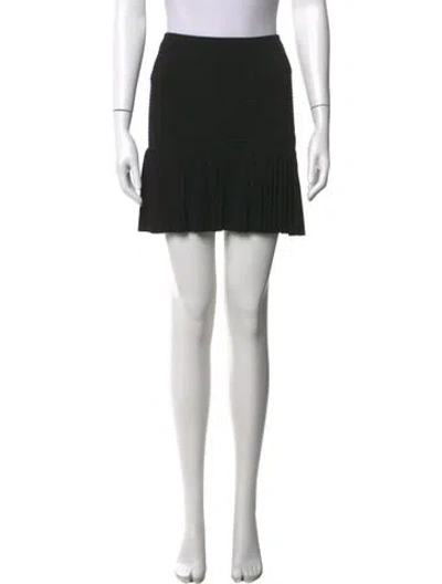 Pre-owned Sandro Pleated Accents Mini Skirt In Black