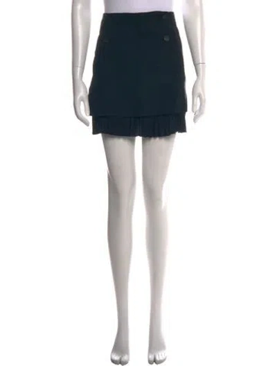 Pre-owned Sandro Pleated Accents Mini Skirt In Black