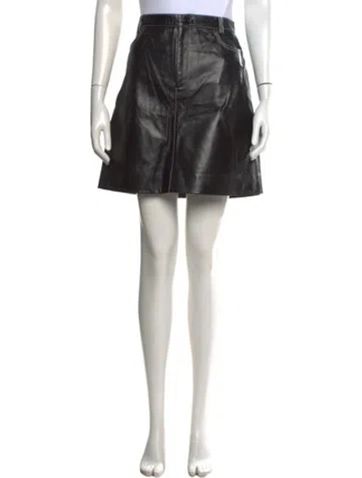 Pre-owned Sandro Pleated Accents Mini Skirt In Black