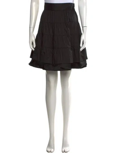 Pre-owned Sandro Pleated Accents Mini Skirt In Black