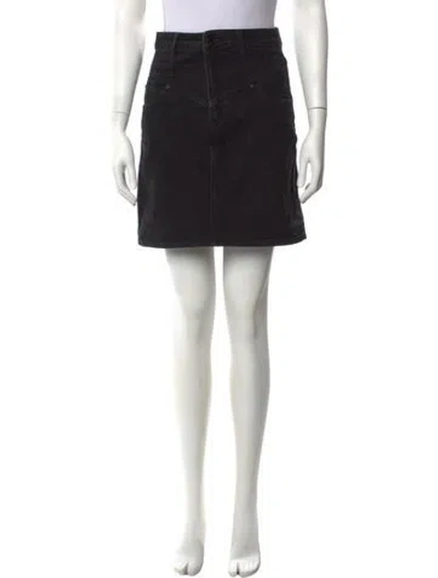 Pre-owned Sandro Pleated Accents Mini Skirt In Black