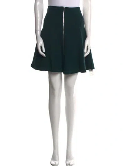 Pre-owned Sandro Pleated Accents Mini Skirt In Green