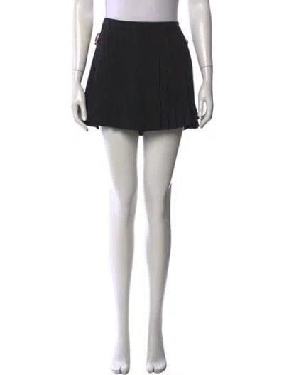 Pre-owned Sandro Pleated Accents Mini Skirt In Grey
