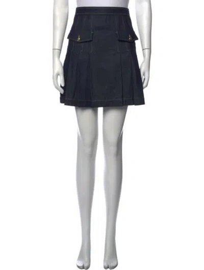 Pre-owned Sandro Pleated Accents Mini Skirt In Grey