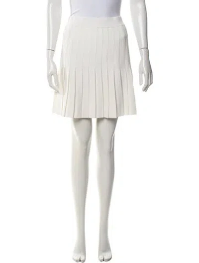 Pre-owned Sandro Pleated Accents Mini Skirt In Neutrals