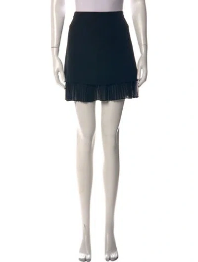 Pre-owned Sandro Pleated Accents Mini Skirt W/ Tags In Black