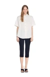 Sandro Pleated-back Oversized Shirt In White