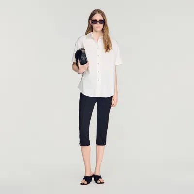 SANDRO PLEATED BACK SHIRT