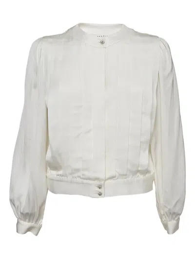 Pre-owned Sandro Pleated Blouse