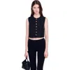 Sandro Eilat Pleated Button-front Top