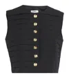 Sandro Eilat Pleated Button-front Top In Black