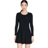 Sandro Ruby Pleated Knit Short Dress In Black