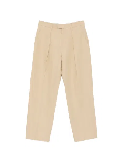 Sandro Pleated Loose Trousers In Neutral