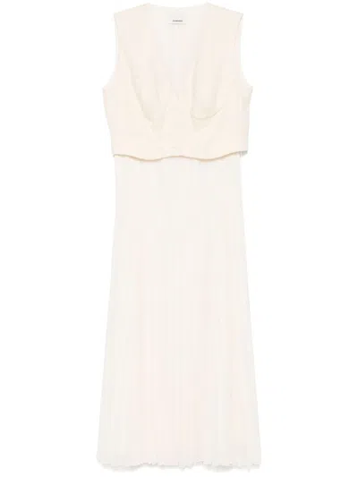 Sandro Midikleid Mit Falten In Nude