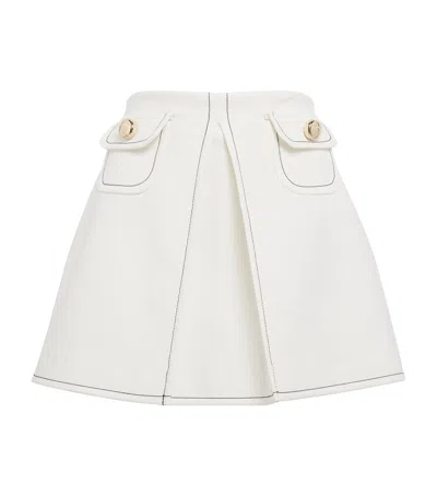 Sandro A-line Tweed Miniskirt In Neutrals