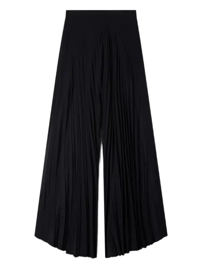 Sandro Pleated Palazzo Pants In Black