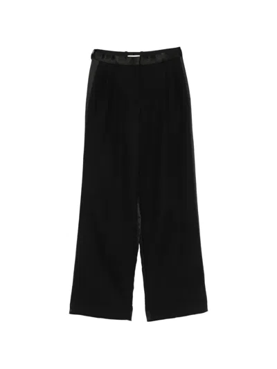 Sandro Pleated Palazzo Pants In Black