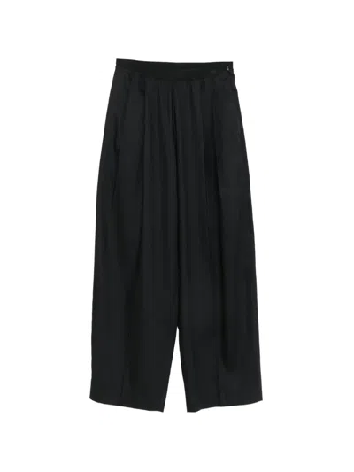 Sandro Pleated Palazzo Pants In Black