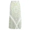 Sandro Pleated Print Midi Skirt In Multicolor Viscose In Multi