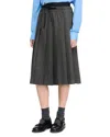 Sandro Long Pleated Rhinestone Skirt In Black