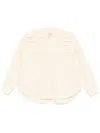 Sandro Pleated Shirt In Neutrals